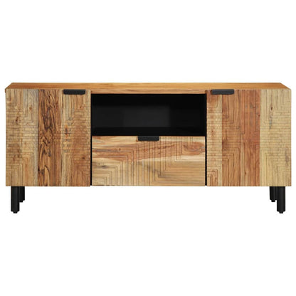 TV-Schrank mit Regal Braun 105 x 33,5 x 46 cm Massivholz Akazie
