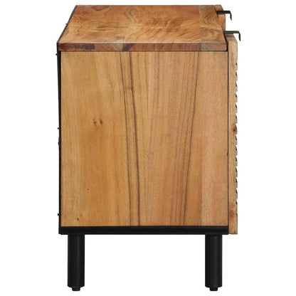 TV-Schrank mit Regal Braun 105 x 33,5 x 46 cm Massivholz Akazie