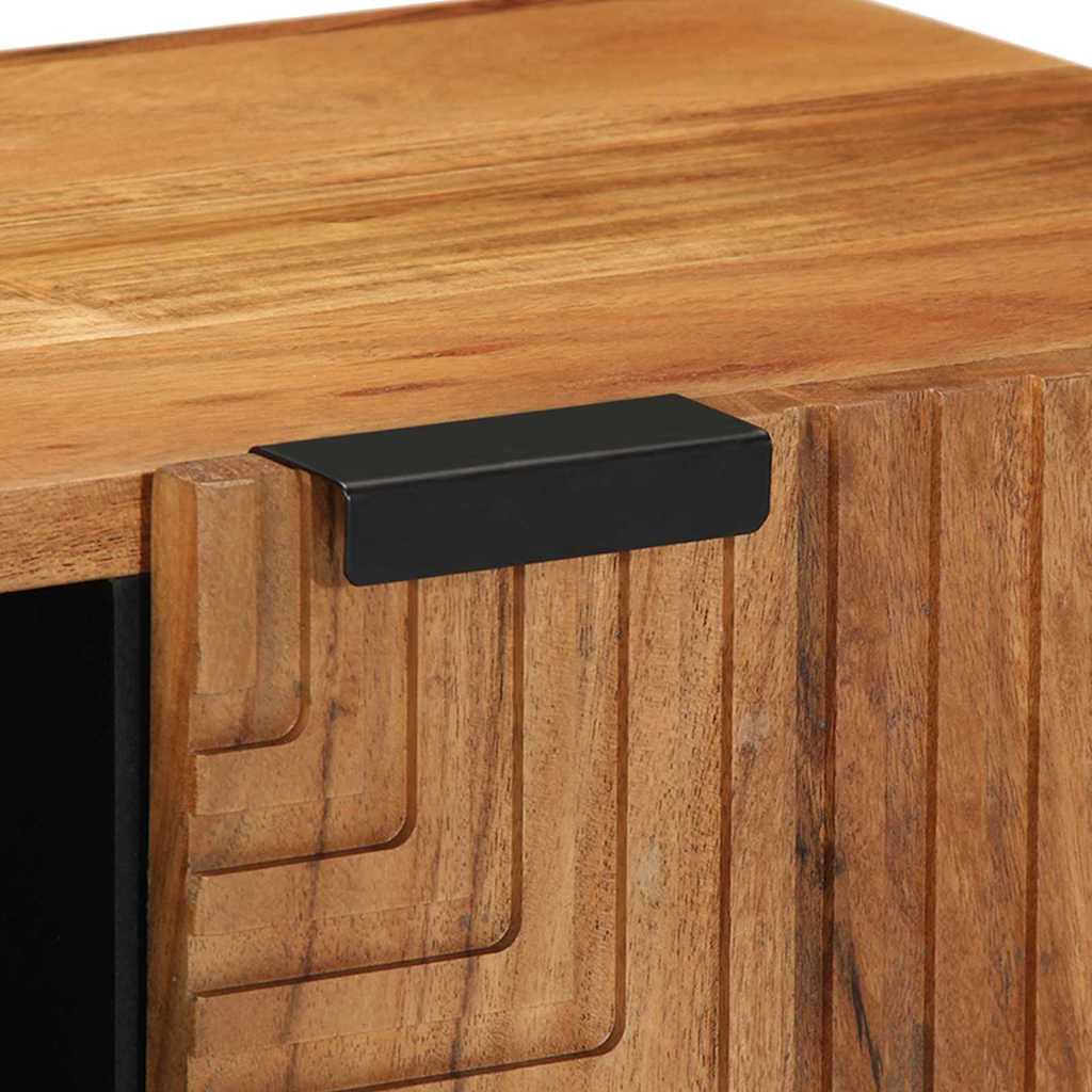 TV-Schrank mit Regal Braun 80 x 31,5 x 46 cm Massivholz Akazie