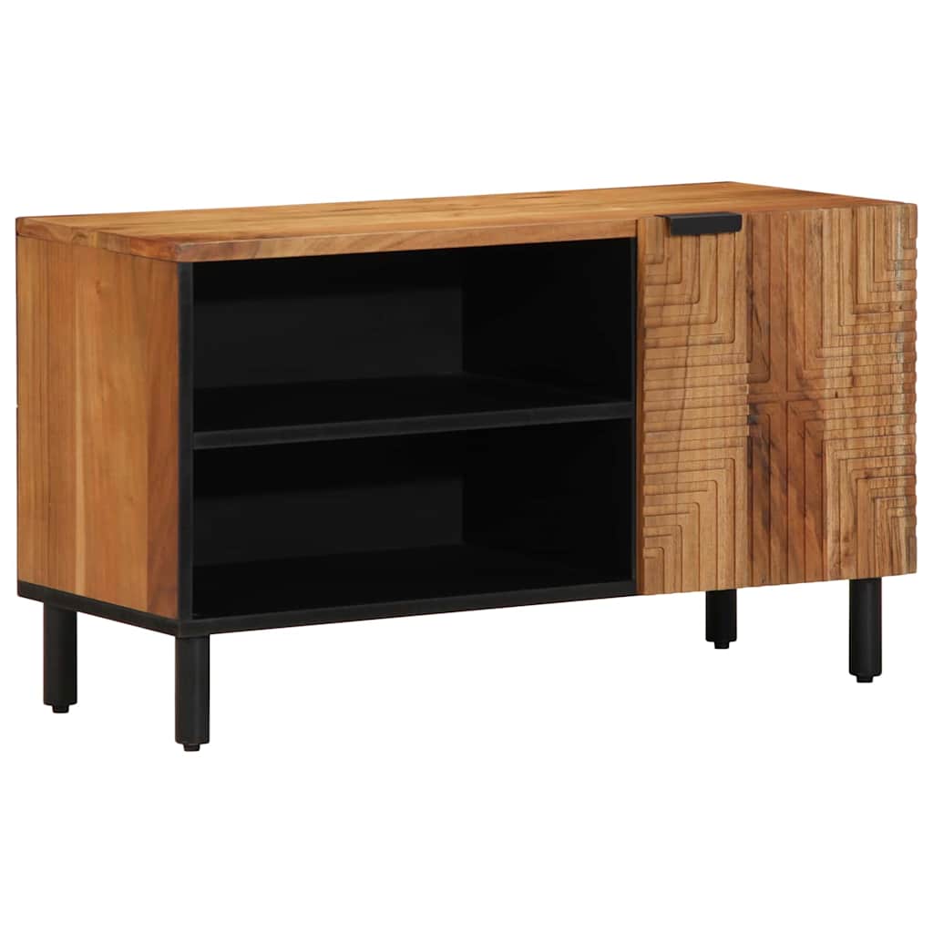 TV-Schrank mit Regal Braun 80 x 31,5 x 46 cm Massivholz Akazie