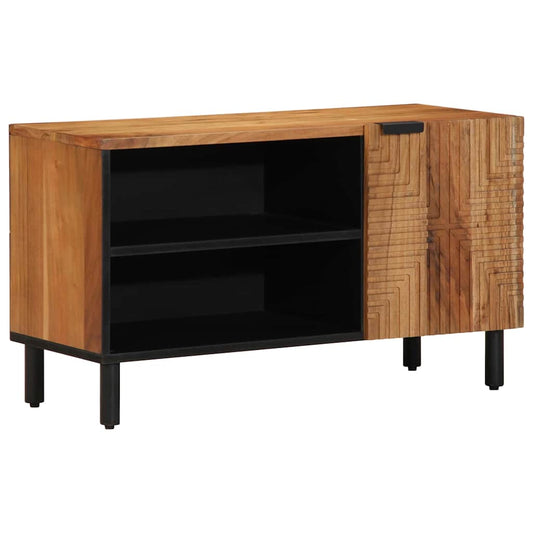 TV-Schrank mit Regal Braun 80 x 31,5 x 46 cm Massivholz Akazie