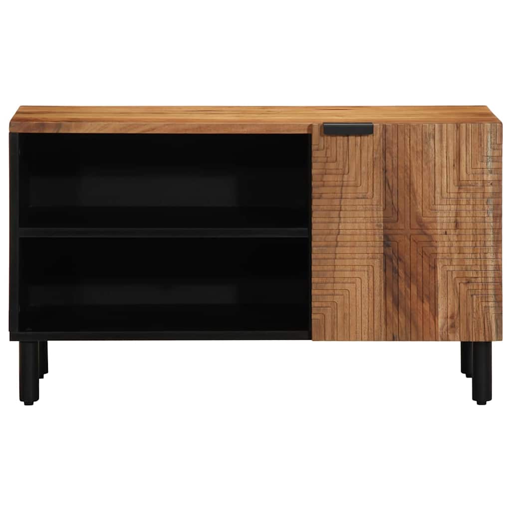 TV-Schrank mit Regal Braun 80 x 31,5 x 46 cm Massivholz Akazie