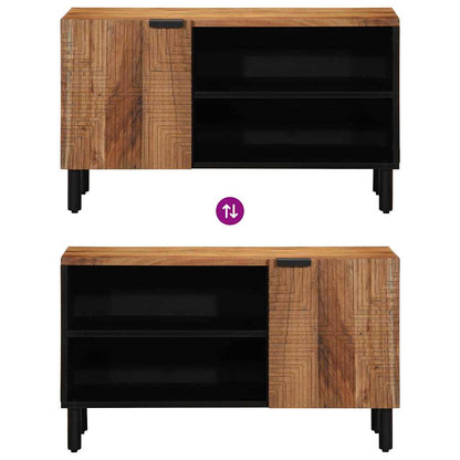 TV-Schrank mit Regal Braun 80 x 31,5 x 46 cm Massivholz Akazie