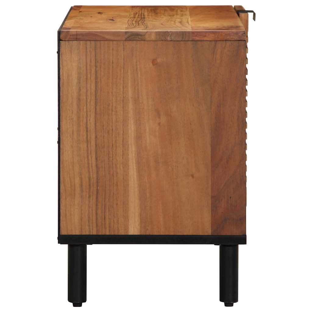 TV-Schrank mit Regal Braun 80 x 31,5 x 46 cm Massivholz Akazie