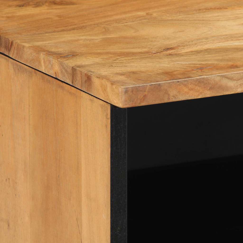 TV-Schrank mit Regal Braun 100 x 33.5 x 46 cm Massivholz Akazie