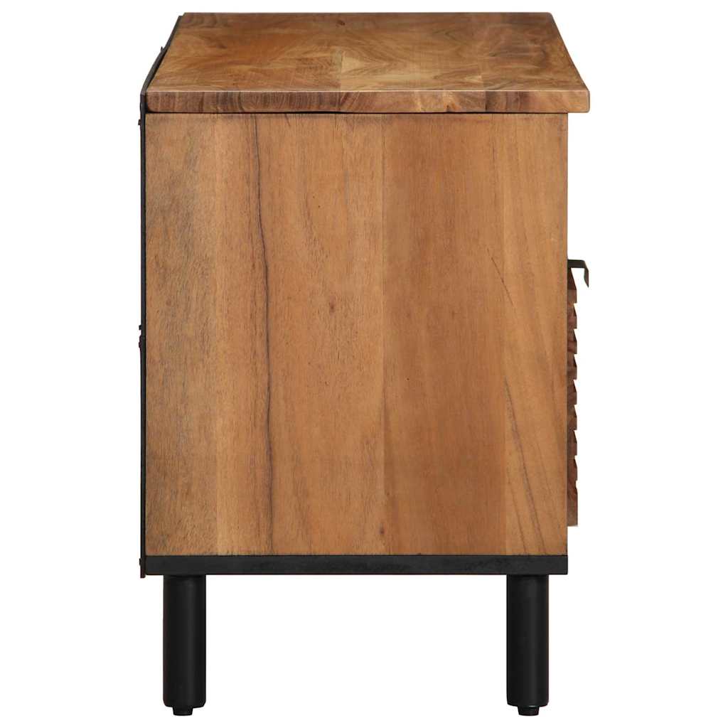 TV-Schrank mit Regal Braun 100 x 33.5 x 46 cm Massivholz Akazie