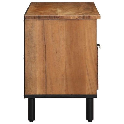 TV-Schrank mit Regal Braun 100 x 33.5 x 46 cm Massivholz Akazie