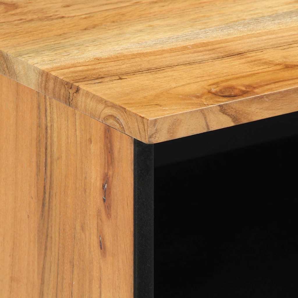 TV-Schrank mit Regal Braun 80 x 33.5 x 46 cm Massivholz Akazie