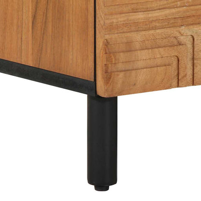 TV-Schrank mit Regal Braun 80 x 33.5 x 46 cm Massivholz Akazie