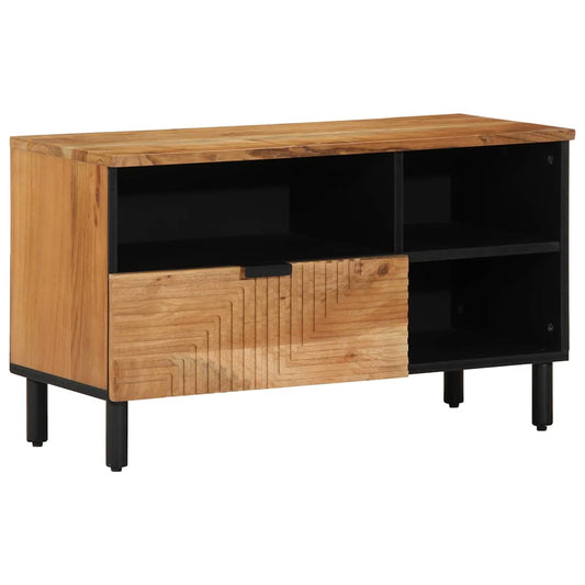 TV-Schrank mit Regal Braun 80 x 33.5 x 46 cm Massivholz Akazie