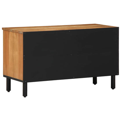TV-Schrank mit Regal Braun 80 x 33.5 x 46 cm Massivholz Akazie