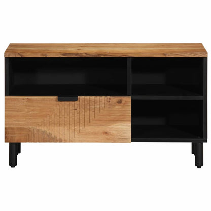 TV-Schrank mit Regal Braun 80 x 33.5 x 46 cm Massivholz Akazie