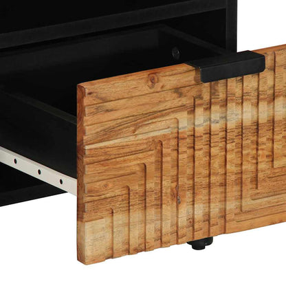 TV-Schrank mit Regal Braun 100 x 33.5 x 46 cm Massivholz Akazie