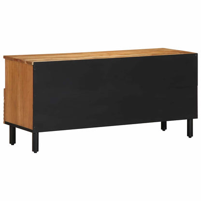 TV-Schrank mit Regal Braun 100 x 33.5 x 46 cm Massivholz Akazie