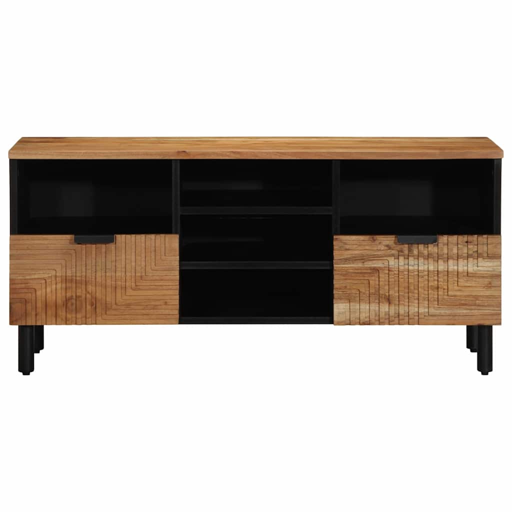 TV-Schrank mit Regal Braun 100 x 33.5 x 46 cm Massivholz Akazie