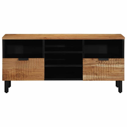 TV-Schrank mit Regal Braun 100 x 33.5 x 46 cm Massivholz Akazie