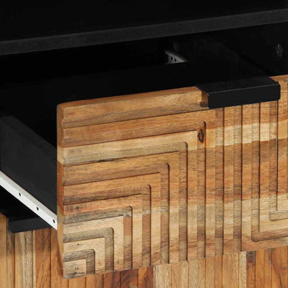 Waschbeckenschrank mit Regal Massivholz Akazie 38 x 33 x 160 cm