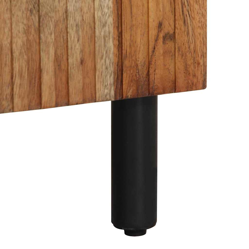 Waschbeckenschrank mit Regal Massivholz Akazie 38 x 33 x 160 cm