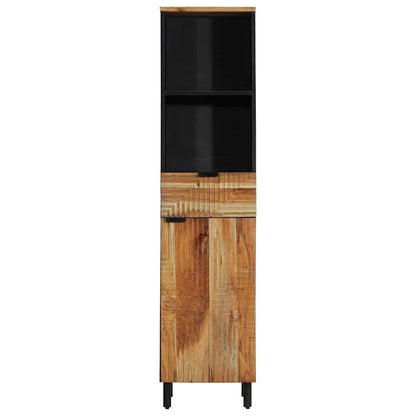 Waschbeckenschrank mit Regal Massivholz Akazie 38 x 33 x 160 cm