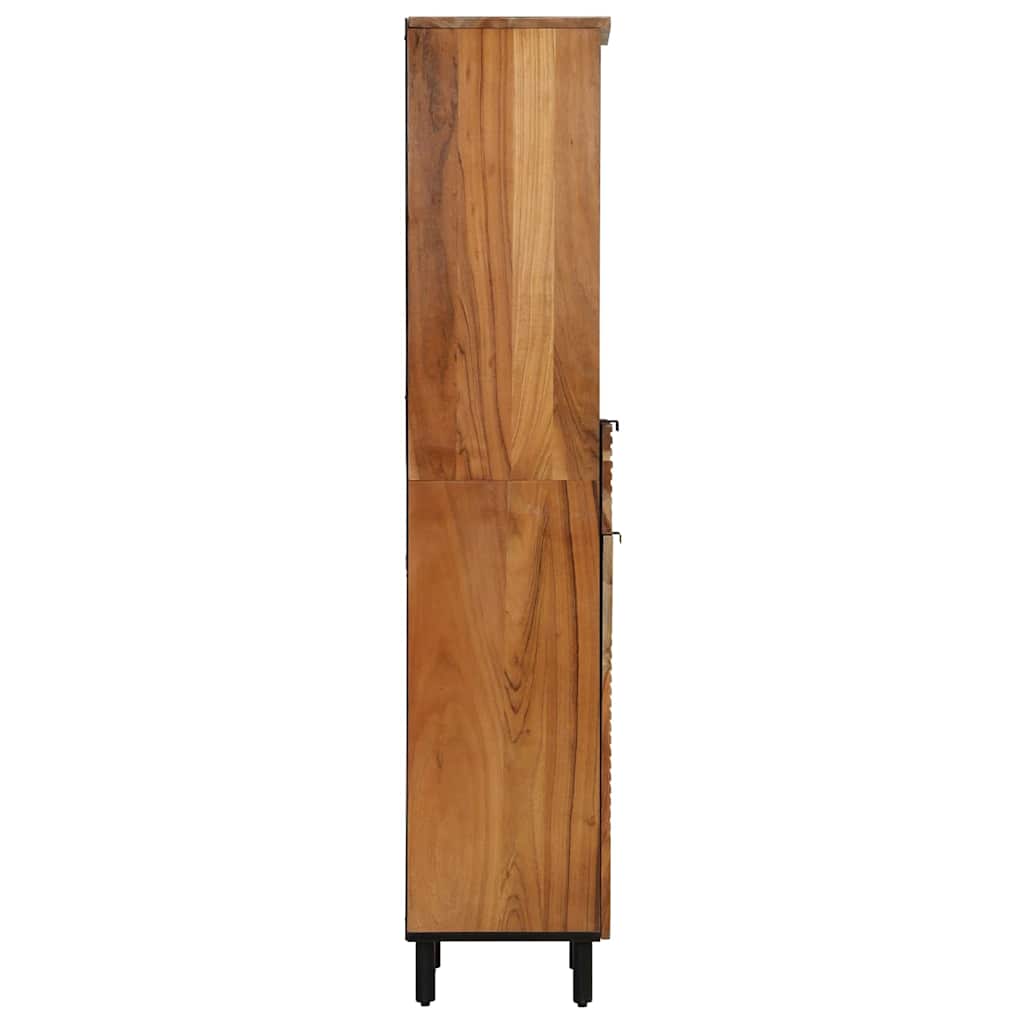 Waschbeckenschrank mit Regal Massivholz Akazie 38 x 33 x 160 cm