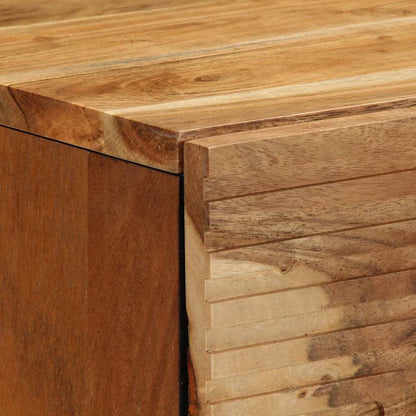 Sideboard mit Regal Braun 40 x 33 x 75 cm Massivholz Akazie