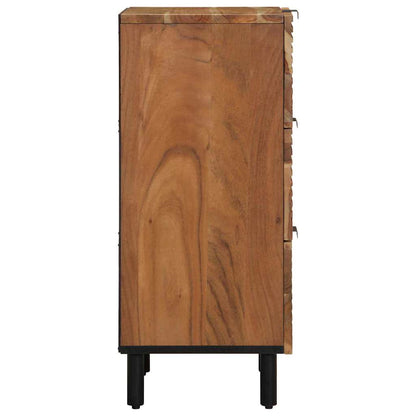 Sideboard mit Regal Braun 40 x 33 x 75 cm Massivholz Akazie
