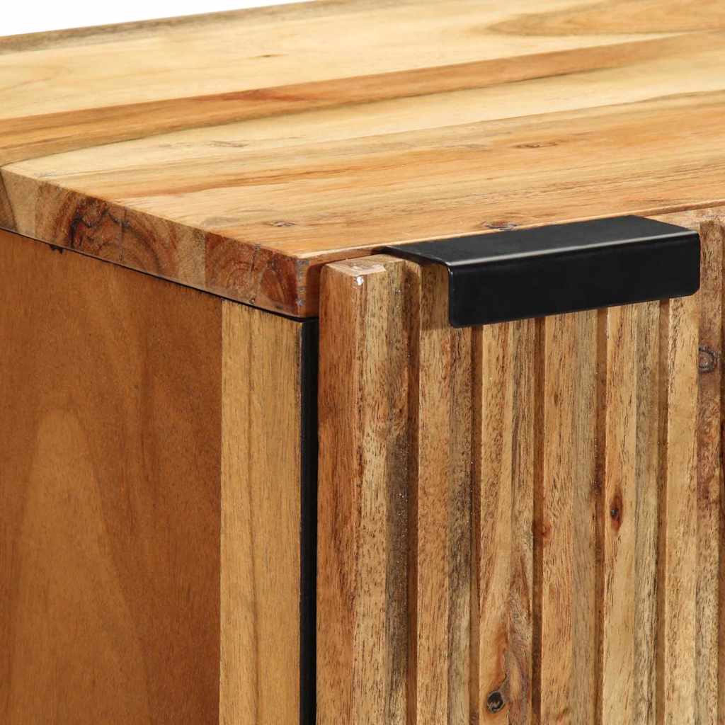 Sideboard mit Regal Braun 40 x 33 x 75 cm Massivholz Akazie