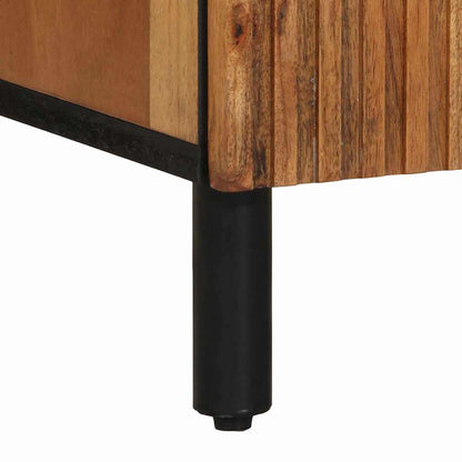 Sideboard mit Regal Braun 40 x 33 x 75 cm Massivholz Akazie