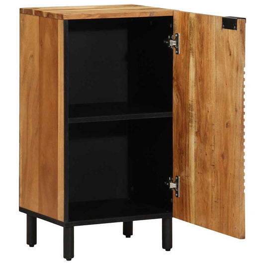 Sideboard mit Regal Braun 40 x 33 x 75 cm Massivholz Akazie