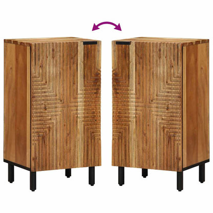 Sideboard mit Regal Braun 40 x 33 x 75 cm Massivholz Akazie