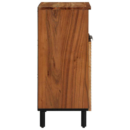 Sideboard mit Regal Braun 60 x 33 x 75 cm Massivholz Akazie