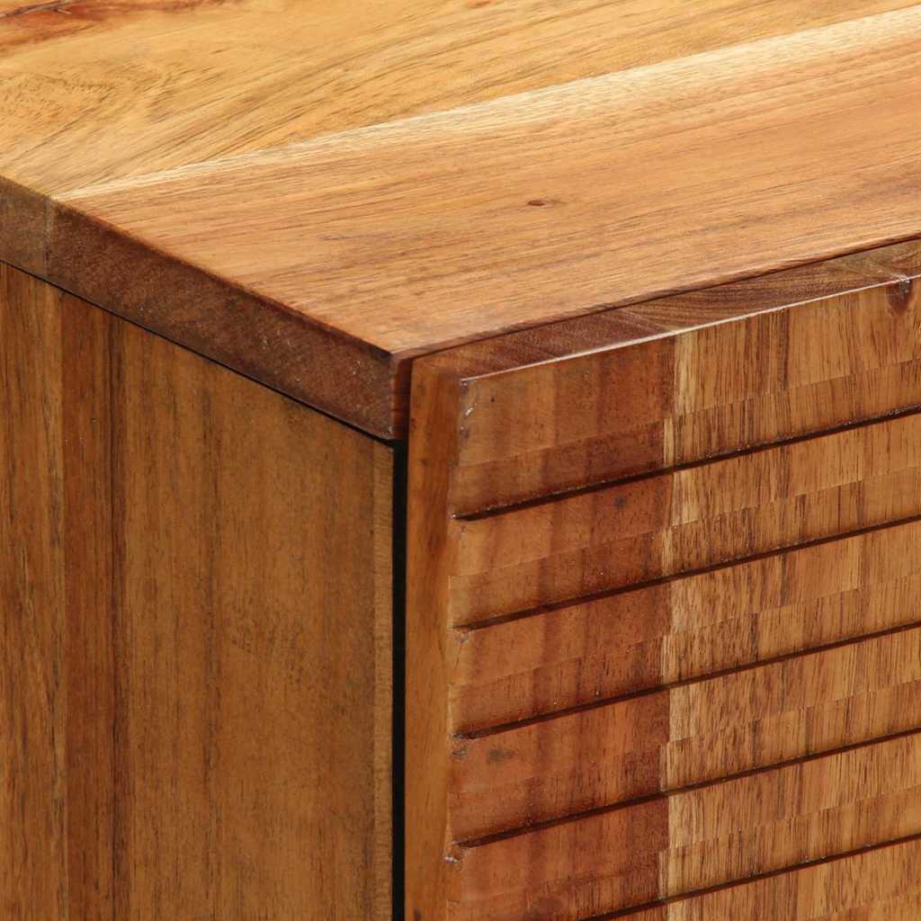 Sideboard mit Regal Braun 60 x 33 x 75 cm Massivholz Akazie