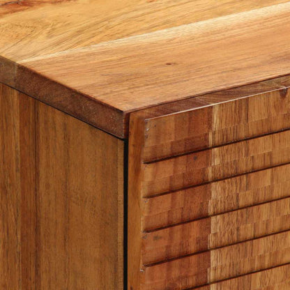 Sideboard mit Regal Braun 60 x 33 x 75 cm Massivholz Akazie