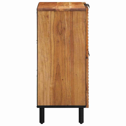 Sideboard mit Regal Braun 60 x 33 x 75 cm Massivholz Akazie