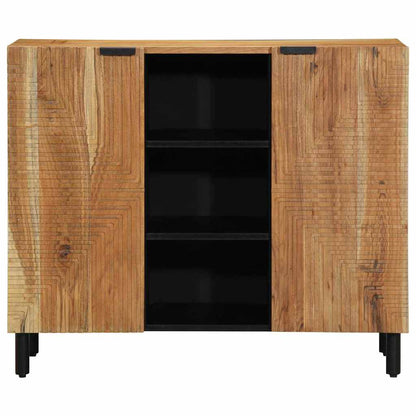 Sideboard mit Regal Braun 90 x 33 x 75 cm Massivholz Akazie