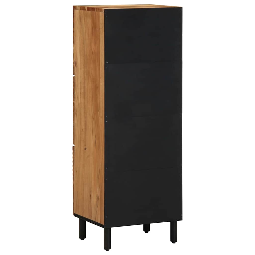 Highboard mit Regal Braun 40 x 33 x 110 cm Massivholz Akazie