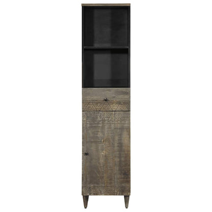 Badeværelsesskab 38x33x160 cm Massivt mangotræ
