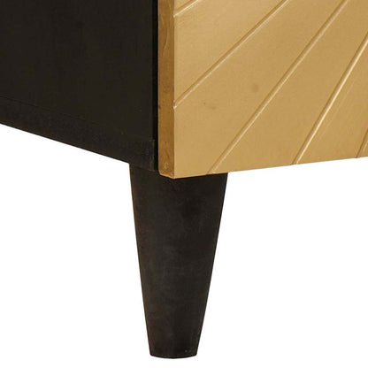 Nachttisch 2 pcs Schwarz und Gold 40 x 33.5 x 46 cm