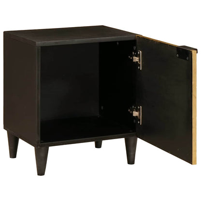 Nachttisch 2 pcs Schwarz und Gold 40 x 33.5 x 46 cm