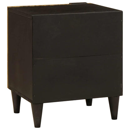 Nachttisch 2 pcs Schwarz und Gold 40 x 33.5 x 46 cm