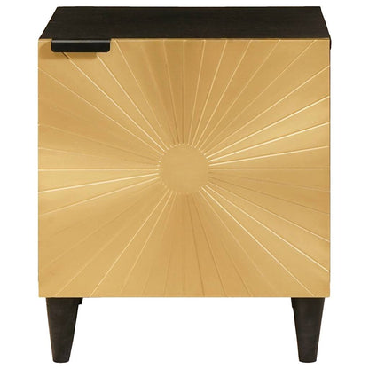 Nachttisch 2 pcs Schwarz und Gold 40 x 33.5 x 46 cm