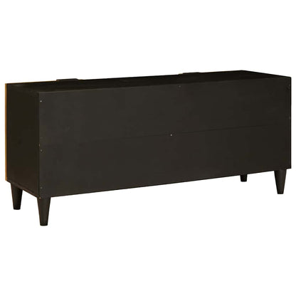 TV-Schränk Schwarz und Gold 105 x 33 x 46 cm massives Mangoholz