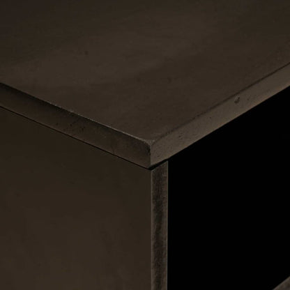 TV-Schränk Schwarz und Gold 80 x 33 x 46 cm massives Mangoholz
