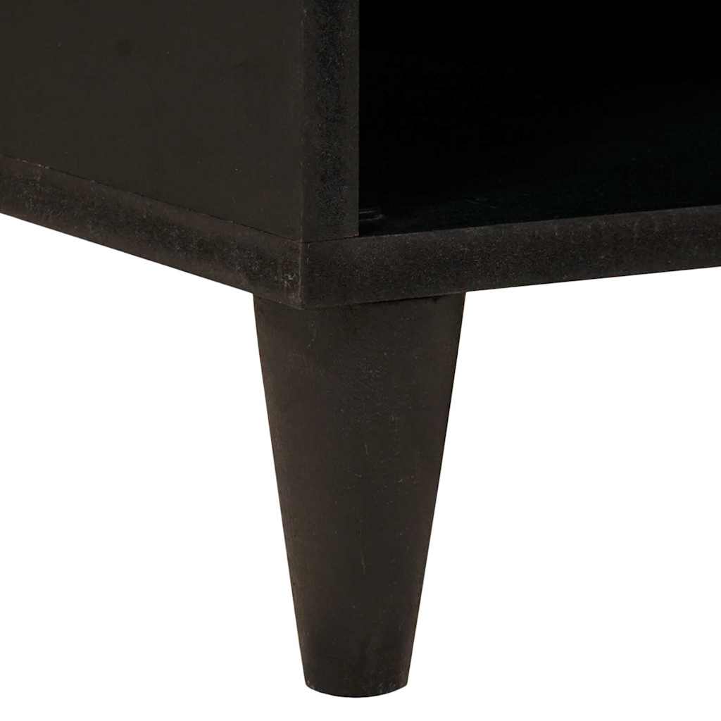 Beistellschrank mit Speicher Schwarz und Gold 80 x 33.5 x 75 cm