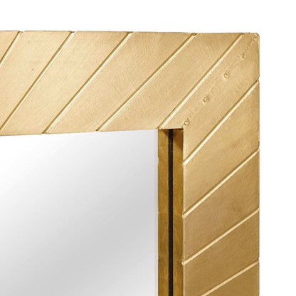 Badezimmer Spiegel Schwarz und Gold 50 x 2,5 x 70 cm