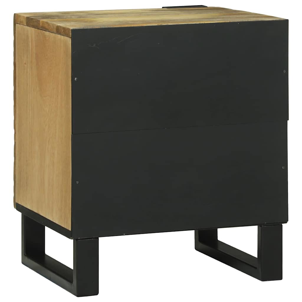 Nachttisch 2 pcs Braun 40 x 33 x 46 cm massives Mangoholz