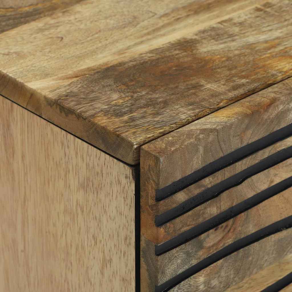 Nachttisch Braun 40 x 33 x 46 cm Massivholz Akazie