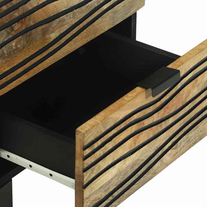 Nachttisch Braun 40 x 33 x 46 cm Massivholz Akazie