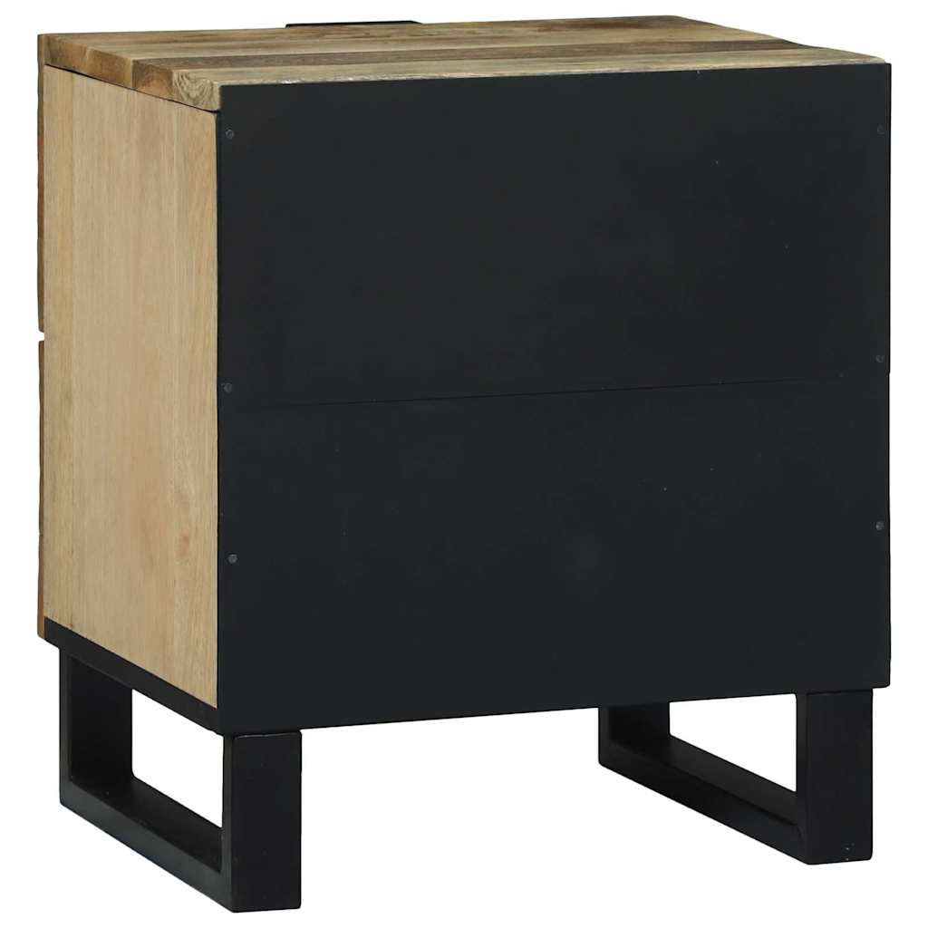 Nachttisch Braun 40 x 33 x 46 cm massives Mangoholz