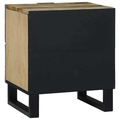 Nachttisch 2 pcs Braun 40 x 33 x 46 cm massives Mangoholz